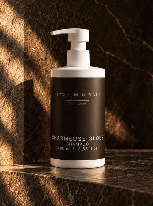 Elysium & Salt Charmeuse Gloss, Shampoo.
