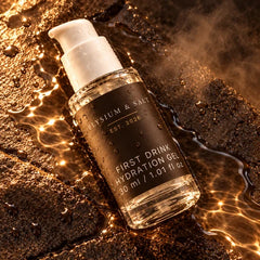 First Drink hydration gel in a spa setting
